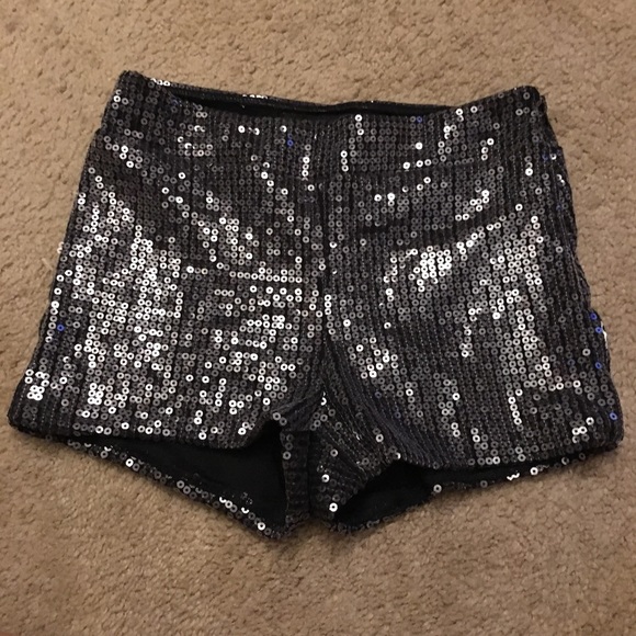 black sequin hot pants